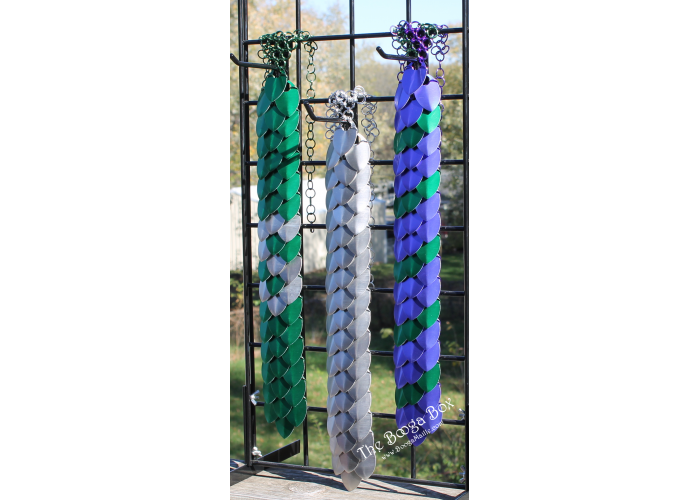 XL Scale Mail Necktie - Anodized Aluminum XL Scale Mail Necktie - Anodized Aluminum