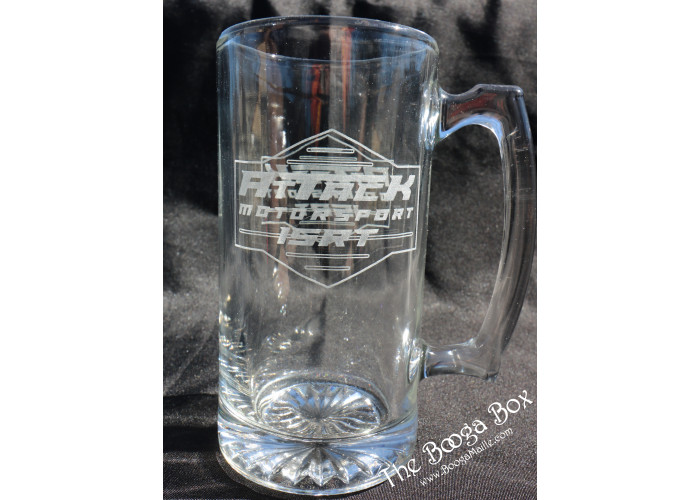 Attack Motorsport 26.5oz Glass Beverage Mug