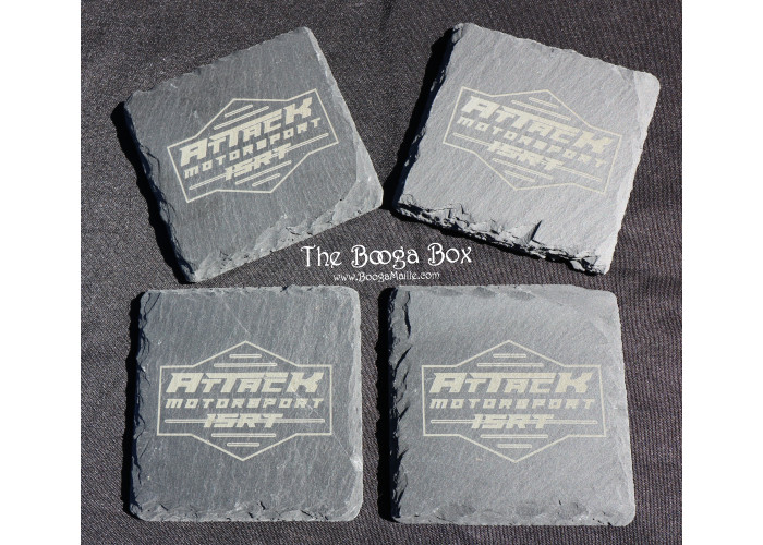 Attack Motorsport Slate Coasters
