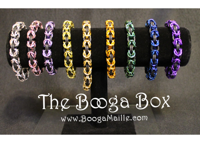 Byzantine Large Stretchy Bracelet - Anodized Aluminum Byzantine Large Stretchy Bracelet - Anodized Aluminum