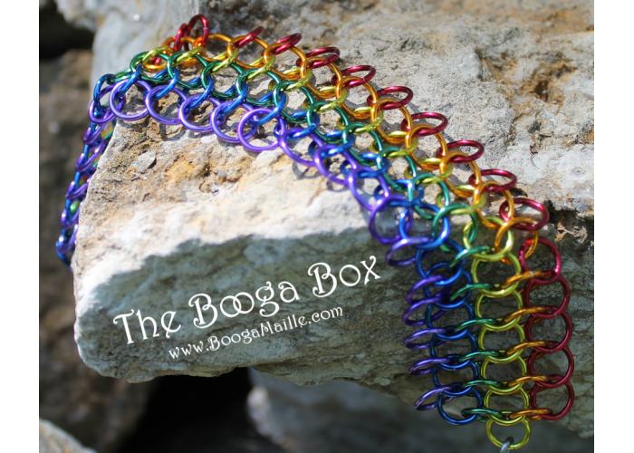 European 4-1 Rainbow Cuff Bracelet Medium - Anodized Aluminum
