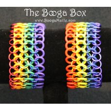 European 4-1 Rainbow Stretchy Cuff Bracelet Medium - Anodized Aluminum European 4-1 Rainbow Stretchy Cuff Bracelet Medium - Anodized Aluminum