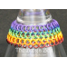 European 4-1 Rainbow Stretchy Cuff Bracelet Medium - Anodized Aluminum