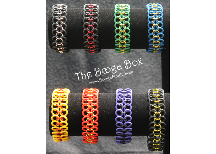 European 4-1 Stretchy Bracelet Medium - Anodized Aluminum