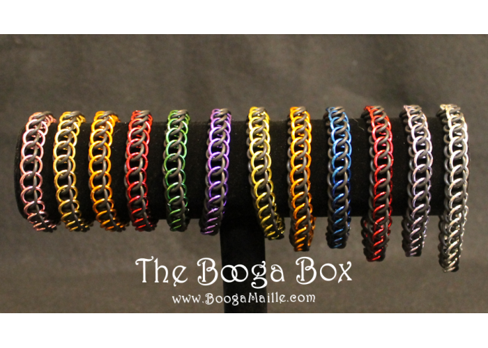 Half-Persian 3-1 Medium Stretchy Bracelet - Anodized Aluminum