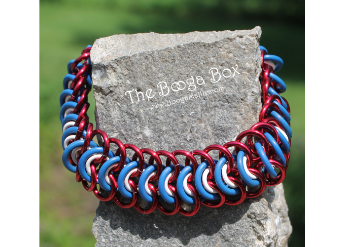 Millipede Large Stretchy Bracelet - Anodized Aluminum Millipede Large Stretchy Bracelet - Anodized Aluminum