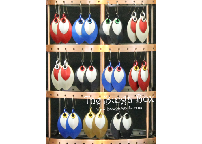 2 Scales Earring - Anodized Aluminum 2 Scales Earring - Anodized Aluminum