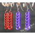 Box Chain Earrings - Anodized Aluminum Box Chain Earrings - Anodized Aluminum