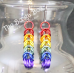 Box Chain Earrings - Anodized Aluminum Box Chain Earrings - Anodized Aluminum