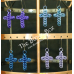 Cross Earrings - Anodized Aluminum Cross Earrings - Anodized Aluminum