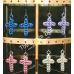 Cross Earrings - Anodized Aluminum Cross Earrings - Anodized Aluminum