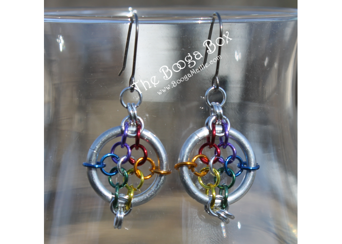 Flower Pot Earrings - Anodized Aluminum Flower Pot Earrings - Anodized Aluminum