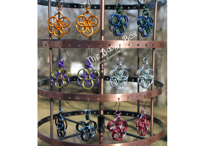 Helm Circle Earrings - Anodized Aluminum Helm Circle Earrings - Anodized Aluminum