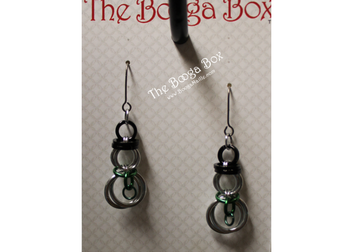 Mini Snowman Earrings - Anodized Aluminum Mini Snowman Earrings - Anodized Aluminum