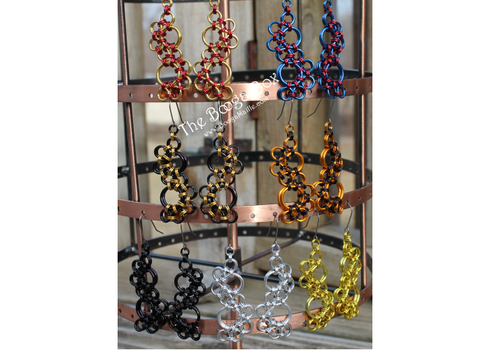 Stepping Stone Earrings - Anodized Aluminum Stepping Stone Earrings - Anodized Aluminum