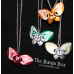 Butterfly Small Etched Necklace - Anodized Aluminum Butterfly Small Etched Necklace - Anodized Aluminum