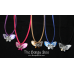 Butterfly Small Etched Necklace - Anodized Aluminum Butterfly Small Etched Necklace - Anodized Aluminum