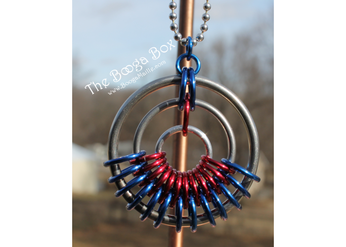 Half Emperor Pendant Necklace - Anodized Aluminum/Stainless Steel