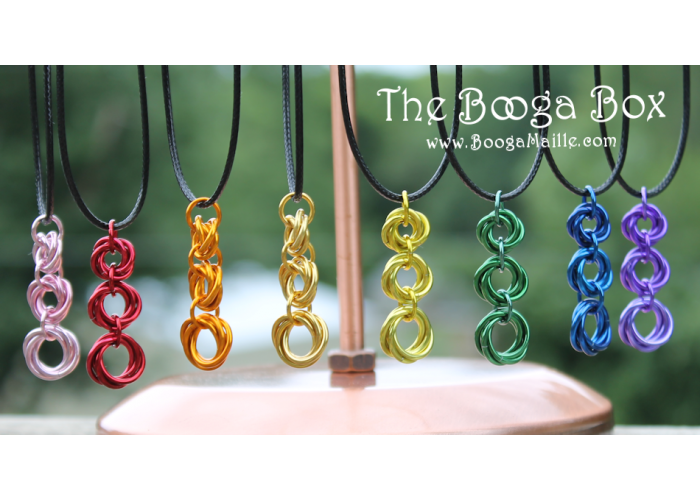 Mobius Graduated Pendant Necklace - Anodized Aluminum