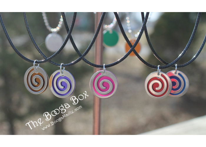 Timey Wimey Swirl Pendent - Stainless Steel/Anodized Aluminum