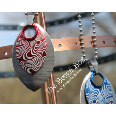 XL Double Damascus Etched Necklace - Anodized Aluminum XL Double Damascus Etched Necklace - Anodized Aluminum