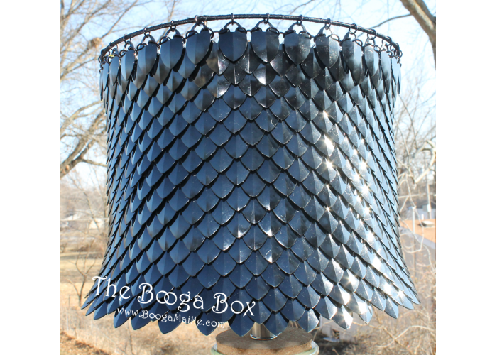 Large Scale Lamp Shade - Anodized Aluminum/Plastic Scales Large Scale Lamp Shade - Anodized Aluminum/Plastic Scales