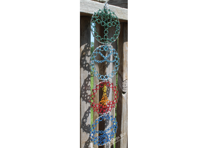 4 Elements Wall Hanging - Anodized Aluminum 4 Elements Wall Hanging - Anodized Aluminum