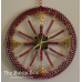 12" Wall Clock Gold and Red- Anodized Aluminum