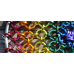 Japanese 4-1 Rainbow 4" Wall Hanging - Anodized Aluminum Japanese 4-1 Rainbow 4" Wall Hanging - Anodized Aluminum